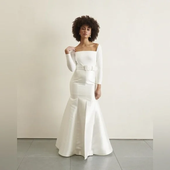 Solace London Mabel Belted Wedding Dress US 6 NWT - Picture 4 of 16